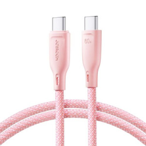 Joyroom Type-C Type-C Cable Multi-Color Series A14, 480mb/s, 60W, 1m, Pink (SA34-CC3) DO153828-20
