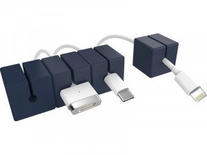 Pack de 4 blocs organisateurs de câble aimantés Bleu Marine Function101 ACSFTN0002-20
