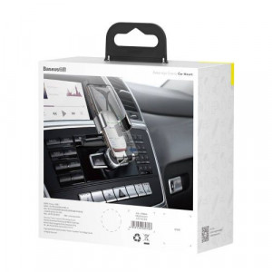 Baseus Car Mount Metal Age Gravity Phone holder (CD Version) Silver (SUYL-J0S) DA565538-20