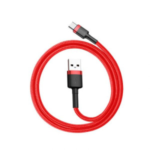 Baseus Type-C Cafule Cable 3A, 0.5m, Red + Red (CATKLF-A09) DA17029-20