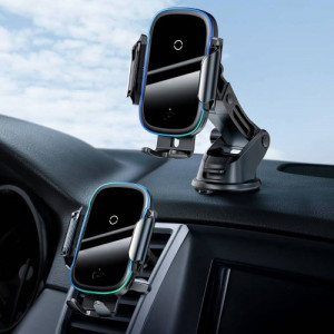 Baseus Car Mount Wireless Light Electric Electric Automatic Holder 15W Black (WXHW03-01) DA2052609-20