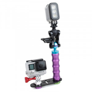 Ensemble de montage de module CNC en alliage d'aluminium TMC 7 in 1 pour GoPro Hero4 / 3+ / 3. SJ4000, caméra sport Xiaomi Yi (pourpre) SE010P5-20
