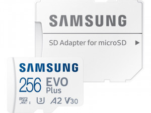 Samsung Carte Micro-SD EVO PLUS 256 Go avec adaptateur SD CSTSAM0114-20