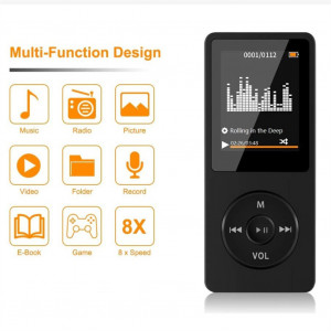 Lecteur MP3 MP4 Stylo d'enregistrement Écran Tft 1,8 pouces Radio Fm Étudiant Enregistreur E-book Noir C6493MY903104-20