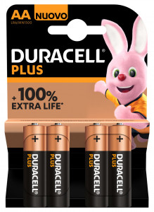 1x4 Duracell Plus Mignon MN1500 AA LR6 1,5V 865566-20