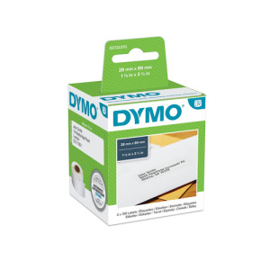 Dymo Etiquettes adresse 28 x 89 mm blanc 130x 99010 123431-20
