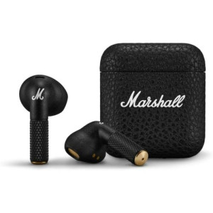 Marshall Minor IV TWS Bluetooth Wireless In-Ear Headphones BT 5.3, Active Noise Cancelling, Qi Wireless Charging, IPX4, Black EU DA6700386-20