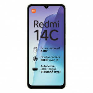 Xiaomi Redmi 14C (6.88'' 128 Go, 6 Go RAM) Vert XR14C-6/128_GRN-20