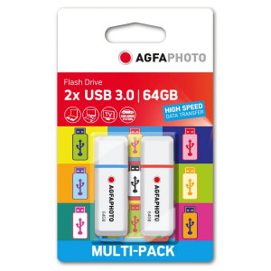 AgfaPhoto USB 3.0 64GB Color Mix MP2 756569-20