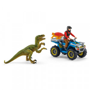Schleich Dinosaures 41466 Fuite sur Squad face au vélocir. 533276-20