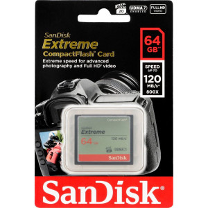 SanDisk Extreme CF 64GB 120MB/s UDMA7 SDCFXSB-064G-G46 722507-20