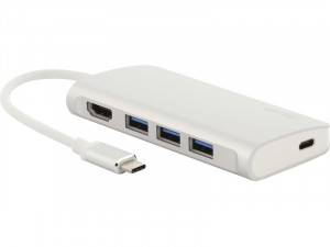 LMP USB-C Video Hub Argent Dock USB-C vers HDMI, USB 3.0 et USB-C ADPLMP0031-20