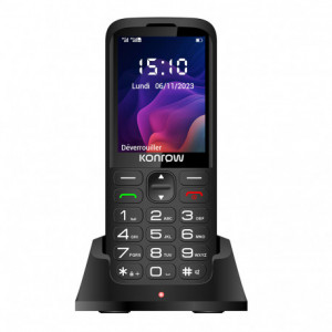 Konrow Senior 280 Next 4G (2.8'' Double Sim Avec Station de charge) Noir KSEN280N_BLK-20