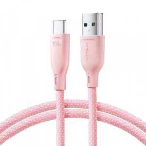 Joyroom USB Type-C Multi-Color Series Fast Charging and Data Cable, 100W, 1m, Pink (S-A34) DO162805-20