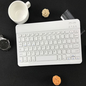 Mini clavier Bluetooth sans fil portable mince pour tablette ordinateur portable Smartphone iPad 9,7/10,1 pouces blanc C0FG5I14278-20