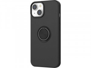 Novodio Coque en silicone pour iPhone 14 avec support ring Noir IPHNVO0001-20