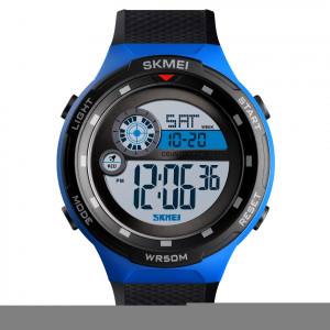 SKMEI 1465 Montre de sport de luxe pour hommes 50M Montre numérique électronique étanche Blue C9966821-20