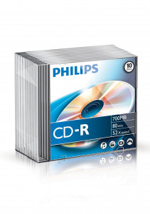 1x10 Philips CD-R 80Min 700MB 52x SL 513445-20
