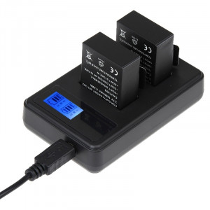 Chargeur de batterie double écran LCD pour GoPro HERO3 + / 3 (AHDBT-301, AHDBT-302), affiche la capacité de charge SC31412-20