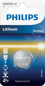 Philips Lithium 3.0V pile bouton CR2032 113901-20
