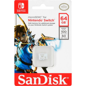SanDisk MicroSDXC 100MB 64GB Nintendo SDSQXAT-064G-GNCZN 722395-20