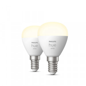 Philips Hue LED lampe E14 Lot de 2, 5,7W 470lm blanc lustré 840905-20