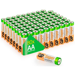 1x80 GP Super Alkaline AA Mignon Batterien Blister 03015AS80 749548-20