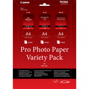 Canon PVP-201 Pro papier photo Variety Pack A 4 3x5 feuilles 772359-20
