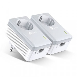 TP-LINK Passthrough Powerline Starter Kit Router PA4010P Wireless 802.11n/600Mbps LAN/WAN White EU DP3490907-20