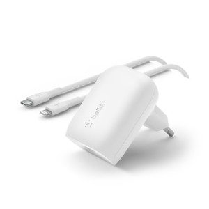 Belkin BOOST Chargeur USB-C 30W PD PPS/1m lightn.WCA005vf1MWH-B5 737620-20