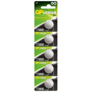 GP Battery (CR2025) Lithium coin, CR2025-7U5 (5 batteries / blister) 3V DP098655-20