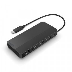 LENOVO USB-C Dual Display Travel Dock w/o AC Adapter 1x HDMI2.1 1x DP1.4 1x USB-A 2x USB-C 1x RJ45 XS2405866N1174-20