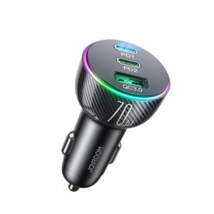 Joyroom Car Charger 3-in-1, (C+C+U) Bluetooth Fm Transmitter, PD 70W, Black (JR-CL26) DO826684-20
