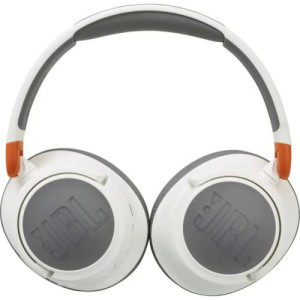 JBL JR460NC Bluetooth Wireless On-Ear Headphones for Kids with Noise Cancellation, White/ Brown EU DB4100237-20
