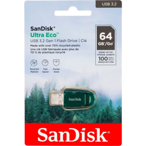 SanDisk Ultra Eco Drive 64GB USB 3.2 100MB/s SDCZ96-064G-G46 752901-20