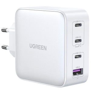 UGREEN USB-A+3xUSB-C 100W GaN Tech Fast Wall Charger EU White 784436-20