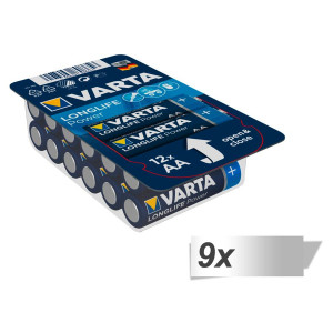 9x12 Varta Longlife Power AA LR 6 Ready-To-Sell Tray Big Box 505626-20