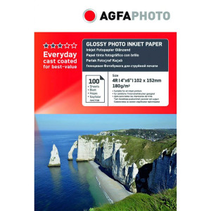 AgfaPhoto Everyday Photo Inkjet Papier Glossy 180g 10x15 100 f. 561836-20