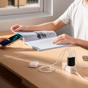 Baseus Travel Charger Compact wall Charger U+U+U, 17W EU black (CCXJ020101) DA529794-20