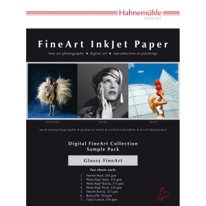 Hahnemühle Digital FineArt A 4 Echantillon, papier brillant 374612-20