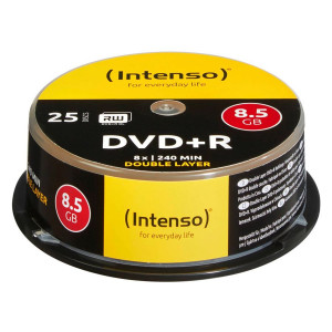 1x25 boîte Intenso DVD+R 8,5GB 8x Speed, Double Layer 254653-20