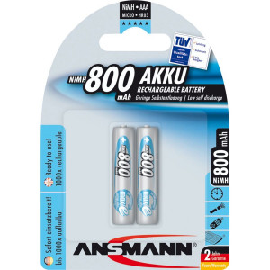 1x2 Ansmann maxE NiMH piles Micro AAA 800 mAh 5030982 117859-20