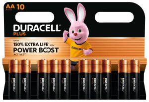 1x10 Duracell Plus Power Boost Mignon MN1500 AA LR6 1,5V 185063-20