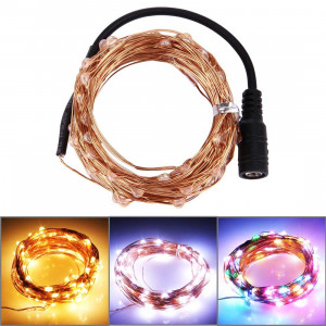 3 x 10m 1800LM résistant à l'eau LED Copper Wire String Lights Festival Light avec télécommande, AC 100-240V, US Plug (Warm White Light / White Light / Colorful Light) S314024-20