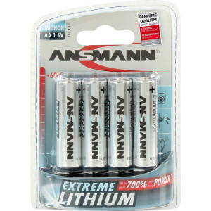 1x4 Ansmann Extreme Lithium Mignon AA LR 6 495131-20