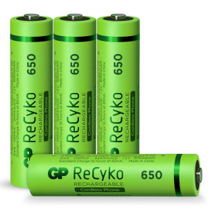 1x4 GP ReCyko NiMH batteries AAA 650mAh DECT-Telefon 671225-20