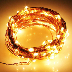 10m 600LM Water Resistant LED Copper Wire String Décoration Lights Festival Light, AC 100-240V (Blanc chaud) S103WW9-20