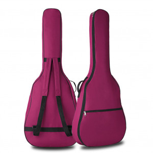 Etui de transport souple à double sangle pour guitare acoustique Etui de transport rose rouge C0P8UQ7928-20