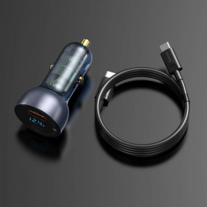 Baseus Car Charger Set Particular Digital Display PPS QC U+C (60W C+C cable 1m) 45W Black TZCCKX-0G DA1527663-20