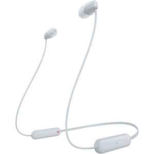 Sony WI-C100 Bluetooth Wireless In-Ear Headphones, BT 5.0, Remote Control, White EU DO1990538-20